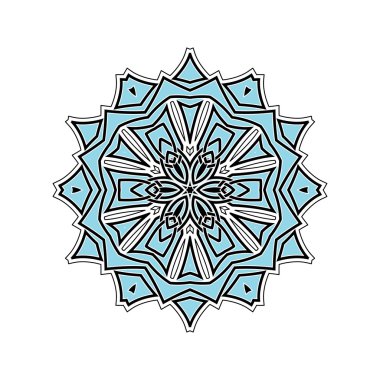 Süslü mandala. Gotik dantel dövme. Kelt örgüsü keskin köşeleri ile.