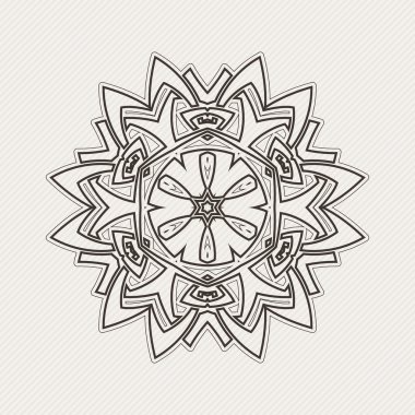 Süslü mandala. Gotik dantel dövme. Kelt örgüsü keskin köşeleri ile.