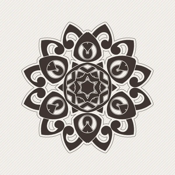 Süslü mandala. Gotik dantel dövme. Kelt örgüsü keskin köşeleri ile.