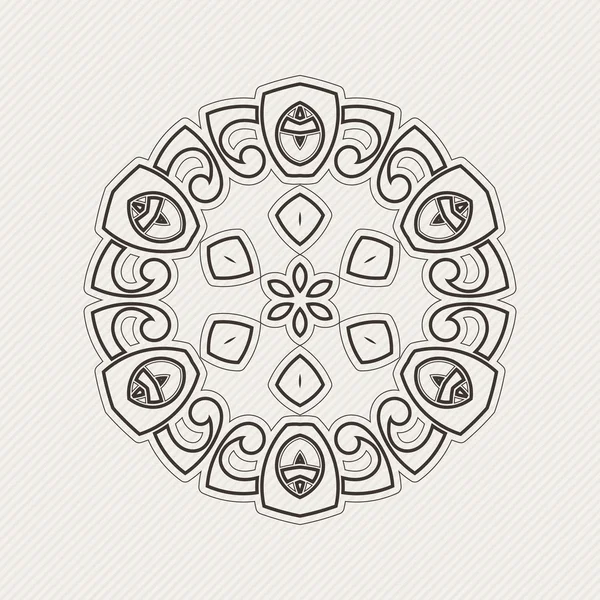 Süslü mandala. Gotik dantel dövme. Kelt örgüsü keskin köşeleri ile.