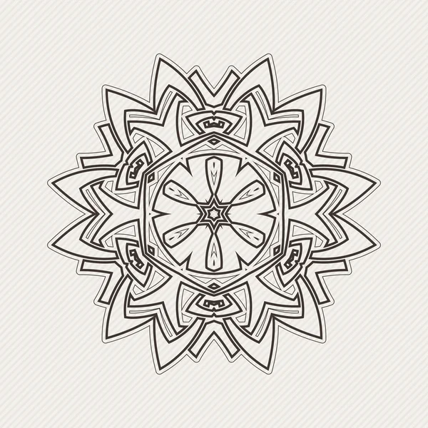 Süslü mandala. Gotik dantel dövme. Kelt örgüsü keskin köşeleri ile.