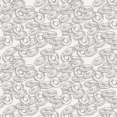 Dikişsiz desen vektör şeker ve lolipop. Tatlı parti doku.