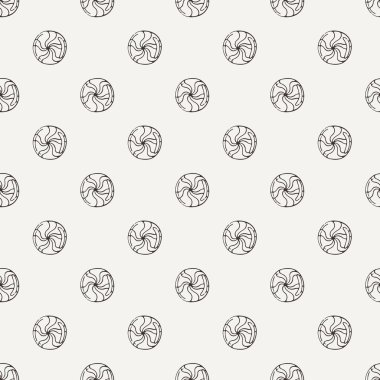 Dikişsiz desen vektör şeker ve lolipop. Tatlı parti doku.