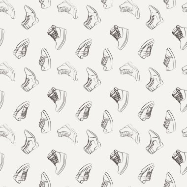 Vektör Dikişsiz desen çeşitli Erkek Ayakkabı.