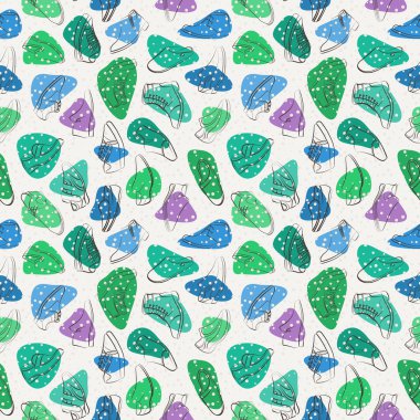 Vektör Dikişsiz desen çeşitli Erkek Ayakkabı.