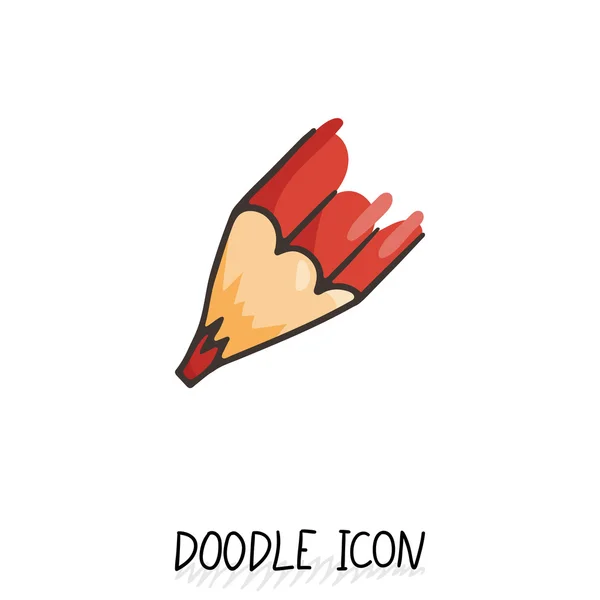 Vector Doodle Pencil Icon. Estúpido lápiz . — Archivo Imágenes Vectoriales