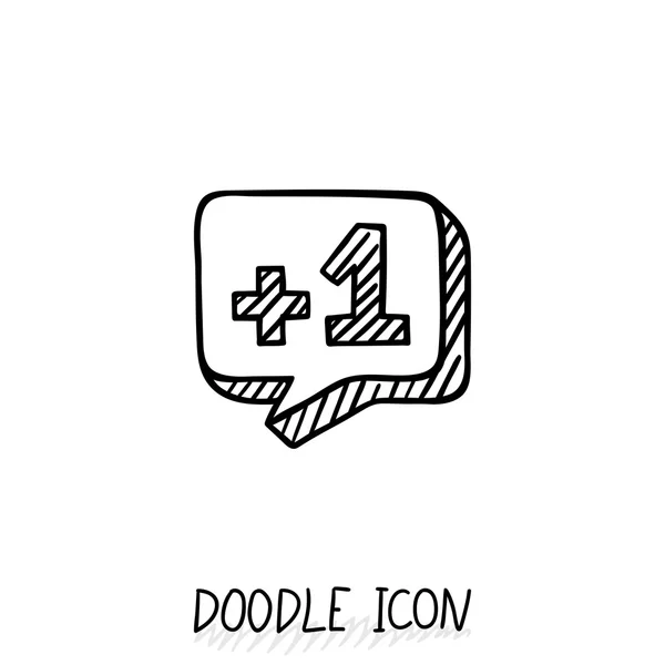 Doodle babbelen pictogram. Tekst zeepbel. — Stockvector