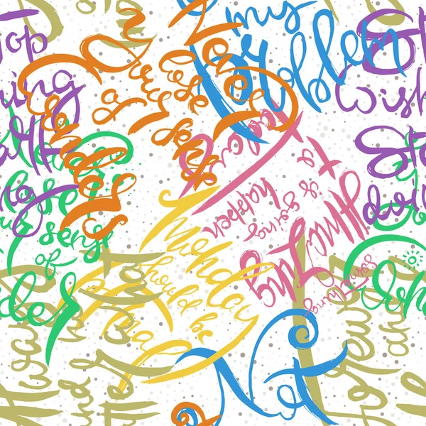Граффити Фон Бесшовный Шаблон Ручная Маркировка Векторная Надпись — стоковый вектор