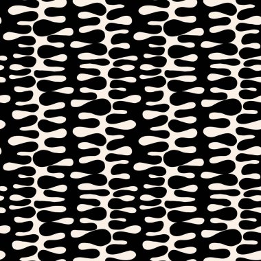 Kusursuz el çizimi mürekkep deseni. Yaratıcı, uçsuz bucaksız arkaplan. Kalın monokrom çizgileri olan soyut çizgili doku. Dekoratif vektör tasarımı