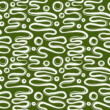 Kusursuz el çizimi mürekkep deseni. Yaratıcı, uçsuz bucaksız arkaplan. Kalın monokrom çizgileri olan soyut çizgili doku. Dekoratif vektör tasarımı