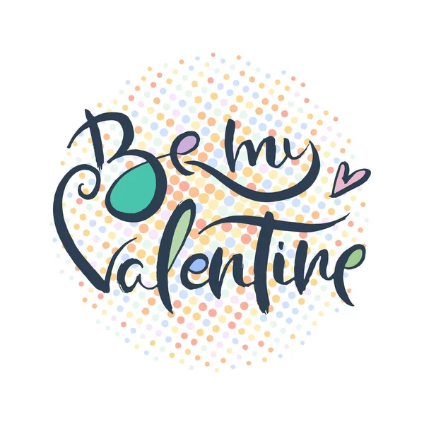Var Min Valentine Grunge Bokstäver Isolerade Konstverk Typografi Stämpel För — Stock vektor