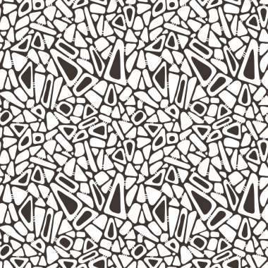 Kusursuz el çizimi mürekkep deseni. Yaratıcı, uçsuz bucaksız arkaplan. Kalın monokrom çizgileri olan soyut çizgili doku. Dekoratif vektör tasarımı