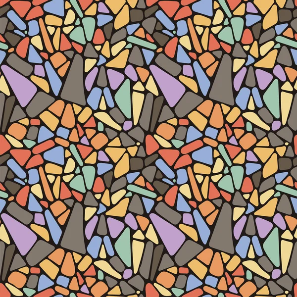 シームレスな手描きの着色パターン ブロットと創造的な無限の背景 大胆な線で抽象的な縞模様 装飾ベクトルデザイン — ストックベクタ