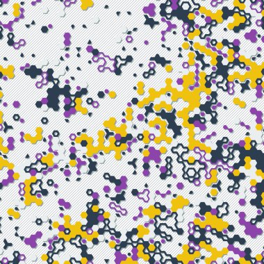 Farklı renk kaotik öğelerin dijital arka plan