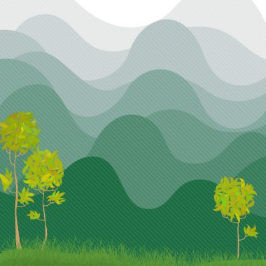 Dağları ve ağaçları arka plan