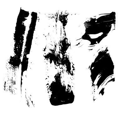 Zıt izlenen grunge fırçalar kümesi