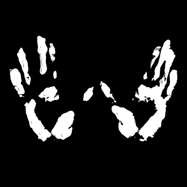 Image with black smeared hand imprint of mascara — Stock Photo, Image
