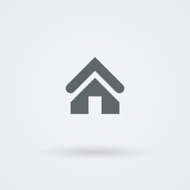 Ev, yazlık, binanın bir ülkenin görüntü ile mono simgesi.