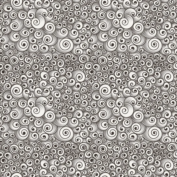 Naadloze patroon van chaotische krullen — Stockfoto