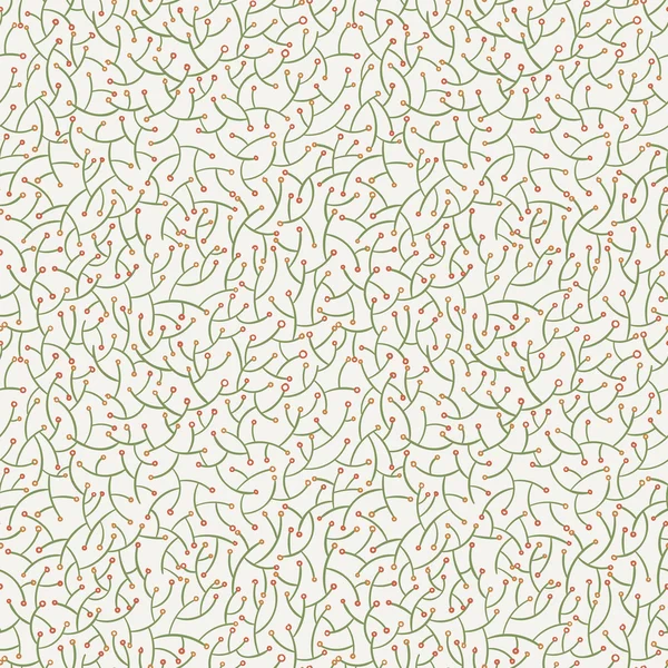 Nahtloses florales Muster aus kurzen Ästen von Kurven — Stockfoto