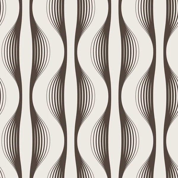 Seamless abstract geometric pattern of wavy lines of different thickness — 스톡 사진