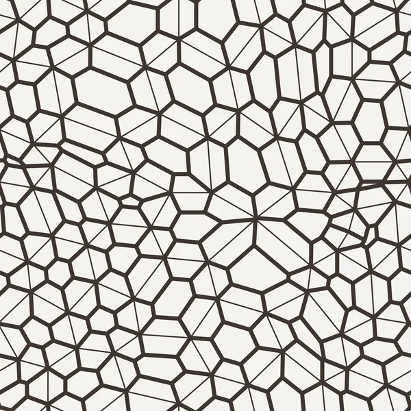 Nahtloses Muster in einem Gitter aus Polygonen mit Linien — Stockfoto