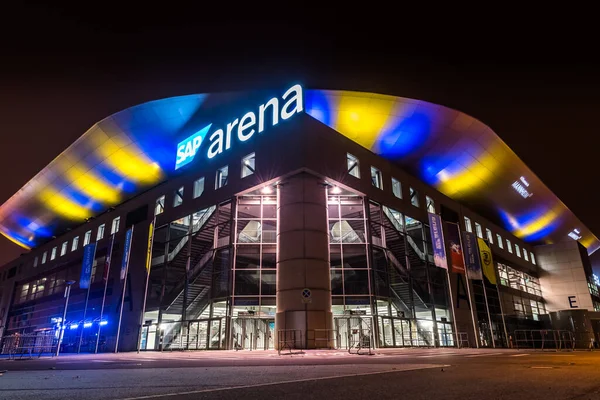 Mannheim Alemanha Novembro 2020 Sap Arena Durante Jogo Oficial Handebol — Fotografia de Stock