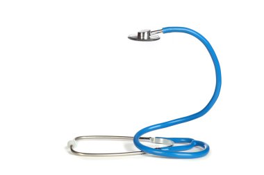 Beyaz adam izole stetoskop