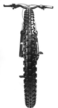 Beyaz bir arka plan üzerinde dağ Bisiklet