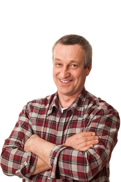 gülümseyen kıdemli adam