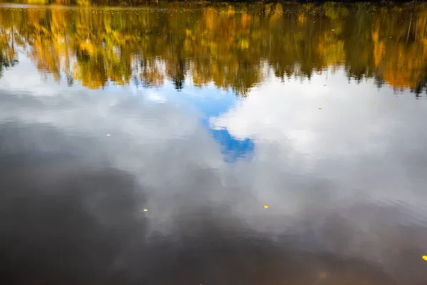 Золота Осінь Осінній Краєвид Водосховище Верхньому Пфальці Барвисте Листя — стокове фото