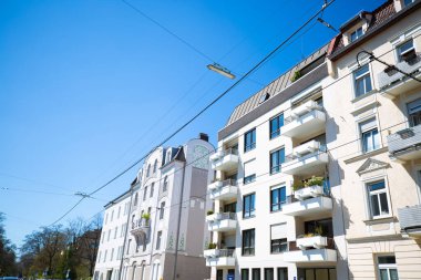 Münih 'teki evler, Neuhausen' deki eski ve yeni binalar, Art Nouveau