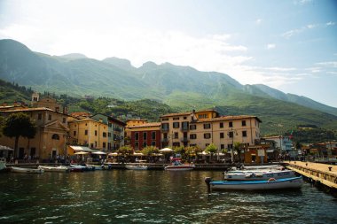 Garda Gölü 'ndeki Malcesine Kasabası