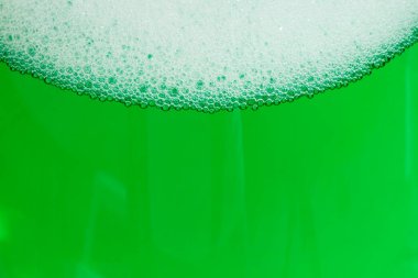 köpüklü yeşil köpük dokusu, soyut taze arkaplan