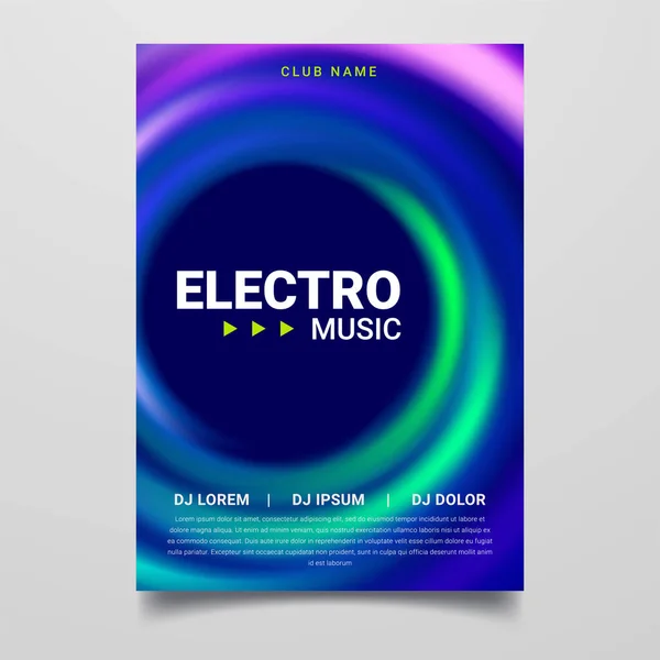 Disegno Poster Festival Musica Elettronica — Vettoriale Stock