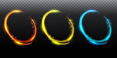 Vektör Parlayan Işık Efekti seti