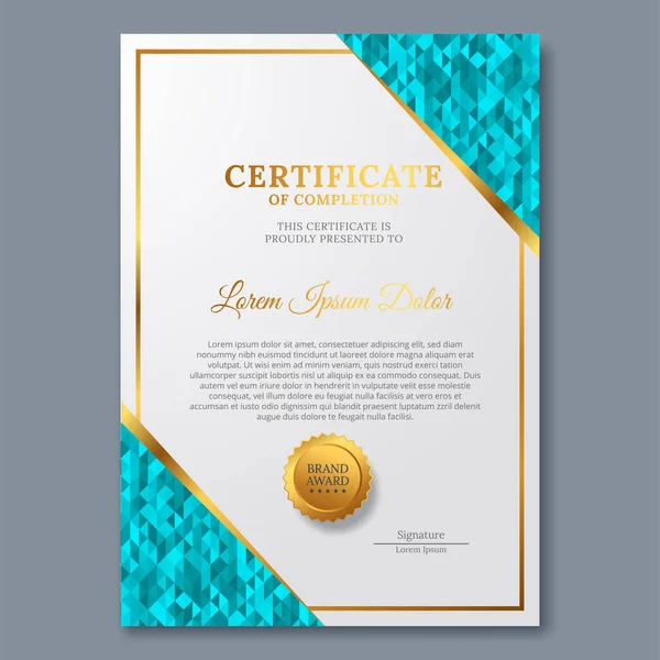 Certificate Diploma Modern Design Template — Stock Vector