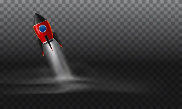 Lanzamiento Cohetes Vector Ilustración Concepto Negocio — Archivo Imágenes Vectoriales