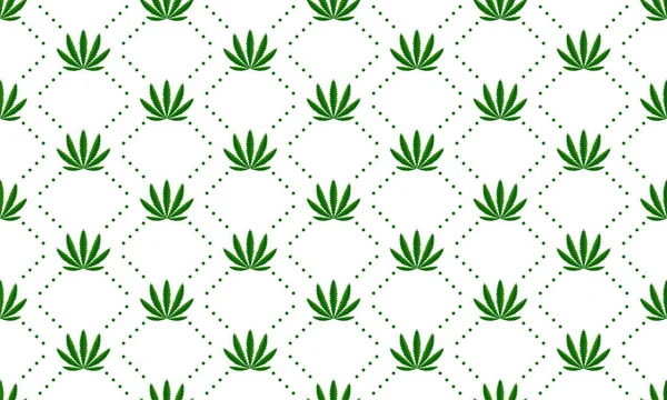 Botanique Feuilles Cannabis Fond Illustration Vectorielle — Image vectorielle