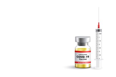 Coronavirus aşısı vektör arkaplanı