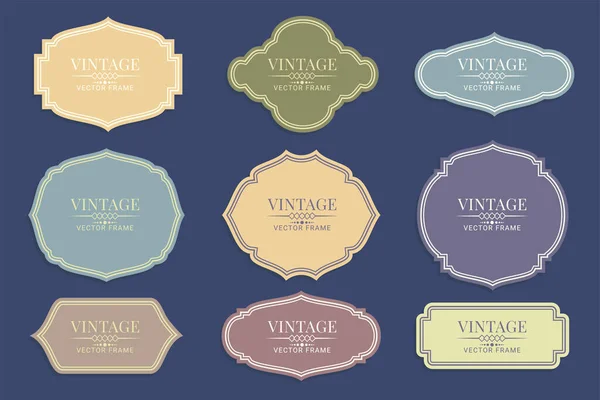 Set Insignias Etiquetas Retro Vintage — Vector de stock