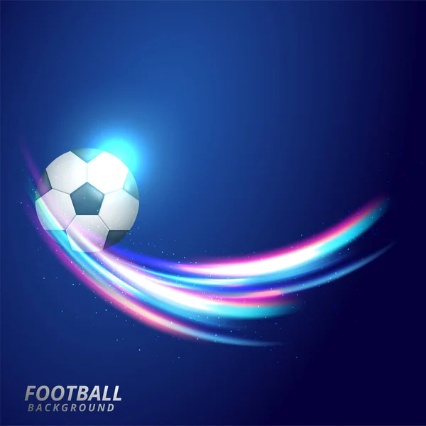 Fußball Cup Meisterschaft Mit Leuchtendem Hintergrund — Stockvektor