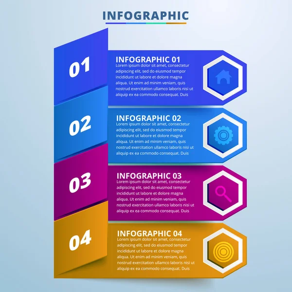 Modelo Design Infográfico Ícones Marketing — Vetor de Stock