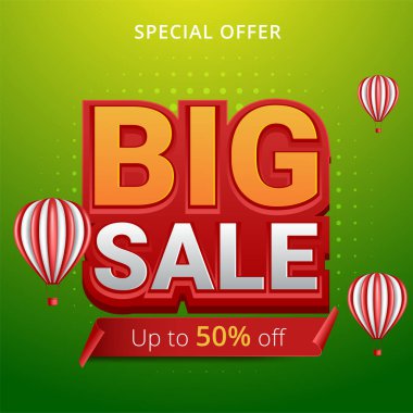 Büyük satış afişi şablonu tanıtımı