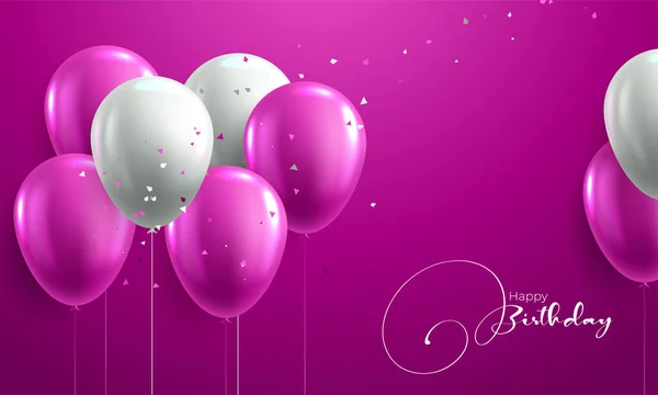 Abstract Happy Birthday Background Card Template — 图库矢量图片