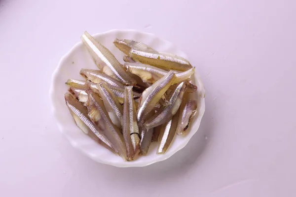 Anchoas Sardinas Limpias Crudas Frescas Para Cocinar Enfoque Selectivo Área —  Fotos de Stock