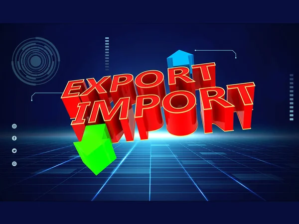 Importar Exportar Simbol Business Importar Exportar Conceito Espaço Cópia — Fotografia de Stock