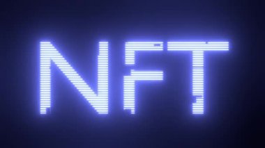 NFT karşılanamaz metin logosu arıza etkisini gösteriyor. Dijital varlıkları, koleksiyonu ve kripto sanatını satın almanın yeni bir yolu. 3d hazırlayıcı