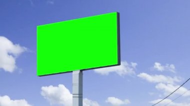 Krom tuşlu yeşil ekran boş ilan panosu