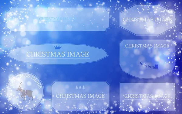 Glittering Christmas Image Background Material Frame — Stock Vector